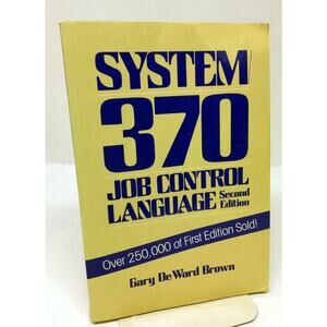 Vintage 1987 IBM System 370 Job Control Language by Gary DeWard Brown Paperback